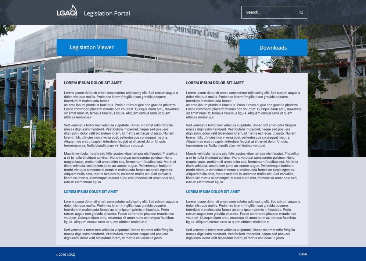 LGAQ Legislation Portal Design Desktop Inner 2 column